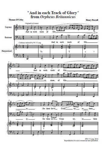 And in each Track of Glory Partitions gratuites